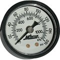 Wilton Milton MIL1189 Air Pressure Gauge-.13" Mini Center Back- 0-160 PSI 1189